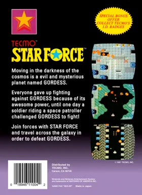 Star Force (USA) (Beta) box cover back